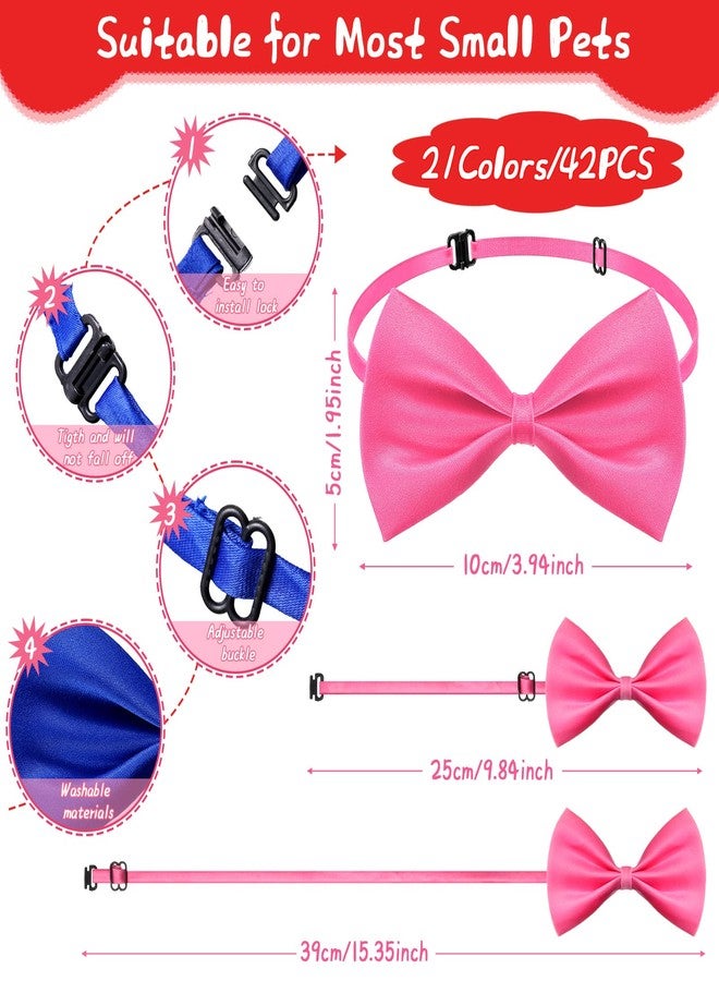 Reginary 68 Pieces Bow Ties for Dogs, Adjustable Pet Collar Bowtie Puppy Dog Ties Grooming Accessories for Small Puppy Cats Birthday Photography Holiday Festival Party Favor - Image 2