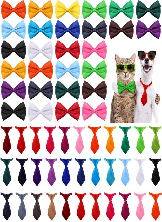 Reginary 68 Pieces Bow Ties for Dogs, Adjustable Pet Collar Bowtie Puppy Dog Ties Grooming Accessories for Small Puppy Cats Birthday Photography Holiday Festival Party Favor - Image 1