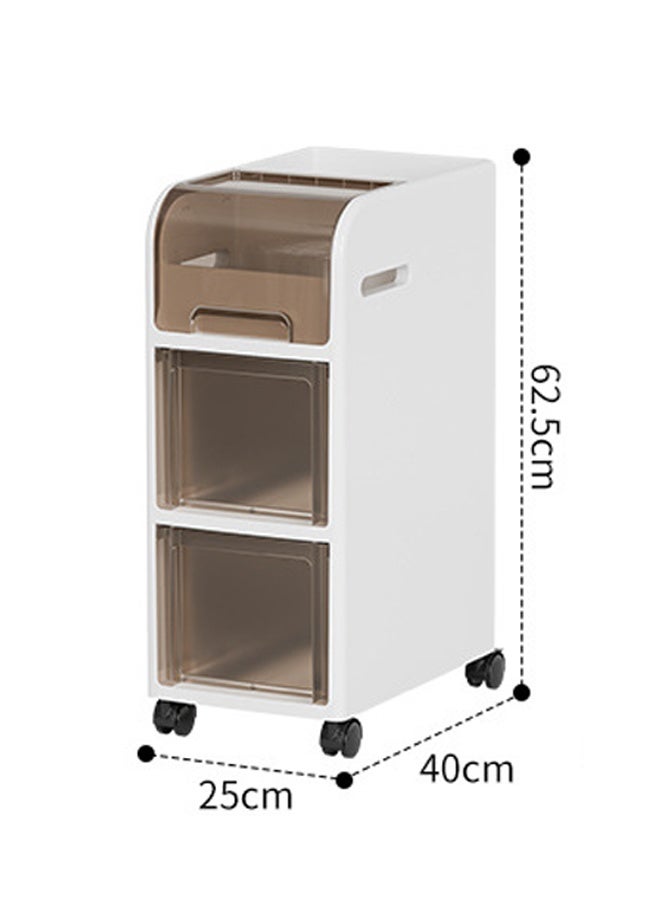 فلاي رود خزانة تخزين حمام ضيقة، خزانة أرضية حمام، قابلة للتحرك ولا تتطلب تركيبًا، مثالية لغرف الغسيل ذات المساحات الصغيرة، ومناطق المراحيض، وفجوات غرفة المعيشة - Image 2