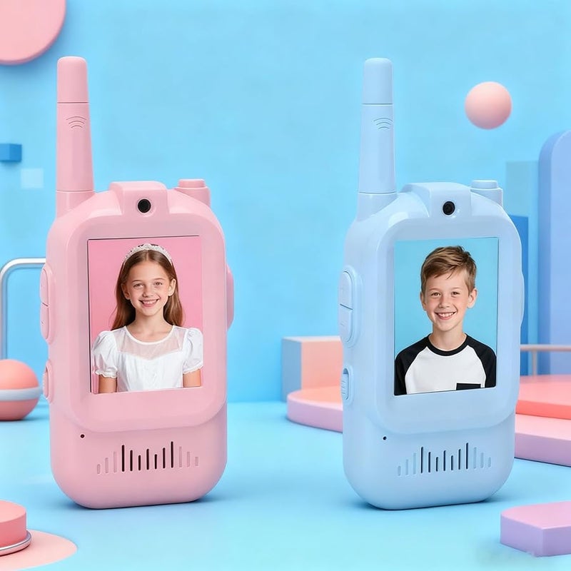 Vbestlife Kids Video Intercom Wireless Children Phone Blue Multiple Sound Modes - Image 3