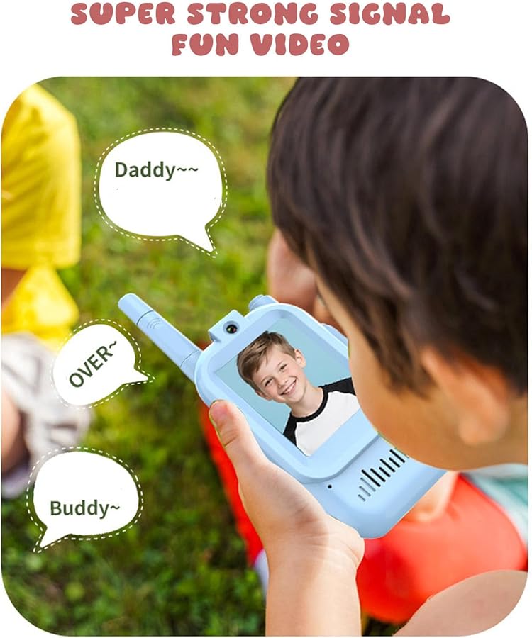 Vbestlife Kids Video Intercom Wireless Children Phone Blue Multiple Sound Modes - Image 5