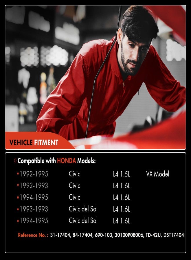 A-Premium Ignition Distributor with Cap and Rotor Compatible with Honda Civic CRX 1988 1989 1990 1991 1.5L - Image 2