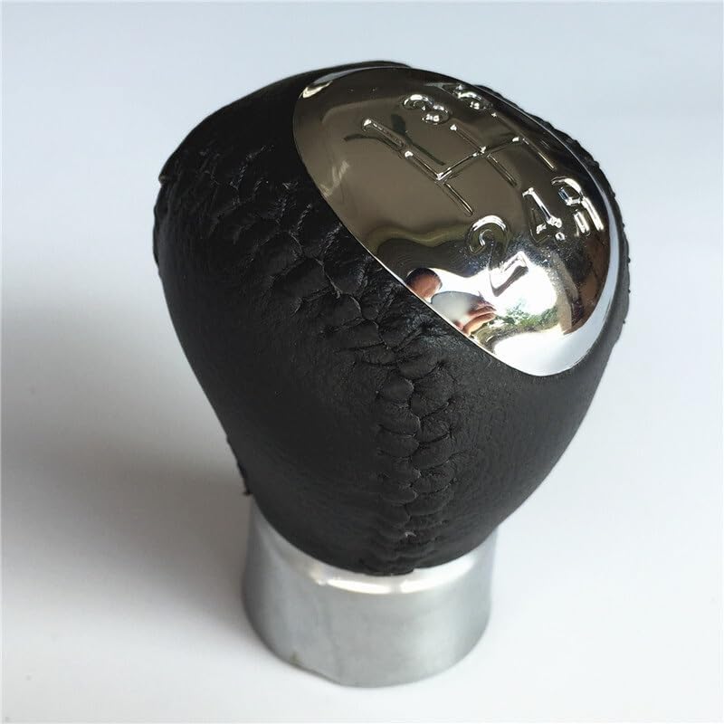 Vuzmode 5 Speed Leather Chrome Gear Shift Knob for Mazda - Image 2