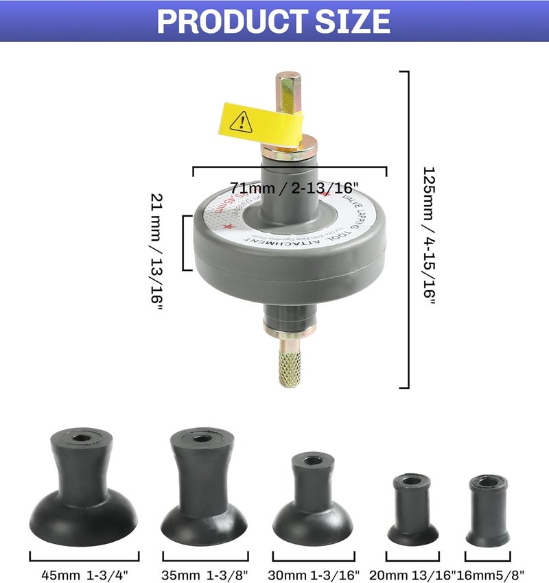 bylikeho Valve Lapping Tool Kit with 5 Suction Plates for Automotive - Image 2