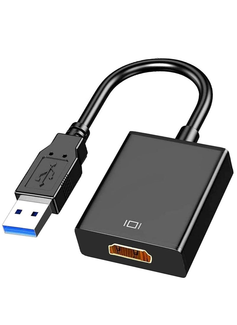 Generic - USB 3.0 to HDMI Adapter for Monitor Mac Windows 11 10 8 HDMI USB Converter for Laptop MacBook pro USB3 HDMI Cable Multiple Monitors for Desktop PC TV - Image 1