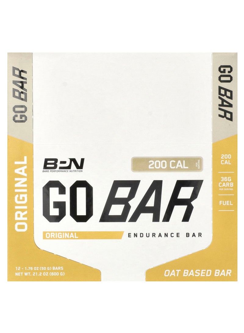Go Bar, Endurance Bar, Original, 12 Bars, 1.76 oz (50 g) Each