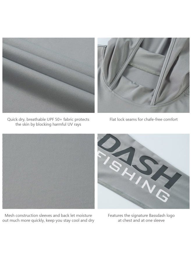 BASSDASH - UPF 50+ Men's UV Sun Protection Long Sleeve Performance Fishing Hoodie Hooded Shirts - Image 1