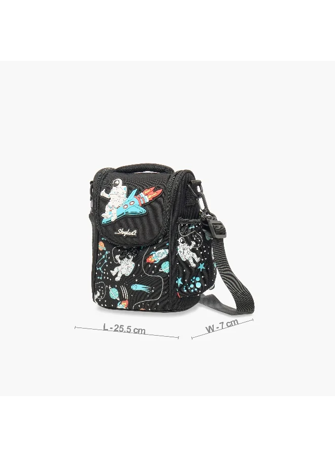 سكيلار Lunch/Cooler Bag-Astronut Glow In The Dark--1 Cmprt- (Polyester) Black \ 7X25.5