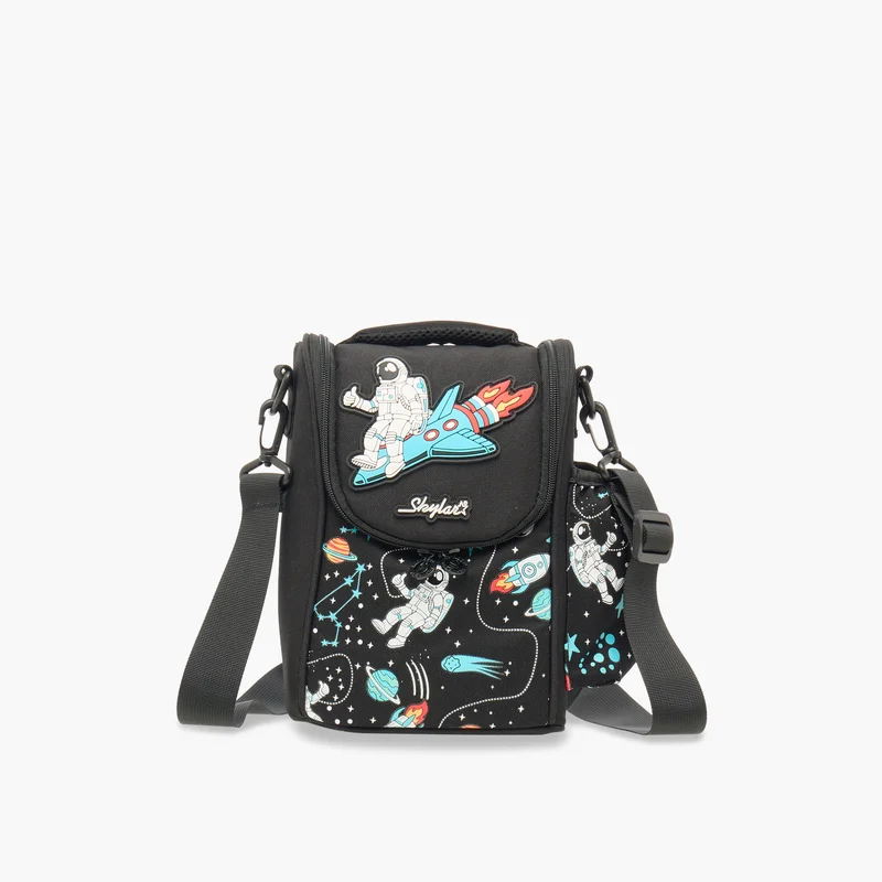 سكيلار Lunch/Cooler Bag-Astronut Glow In The Dark--1 Cmprt- (Polyester) Black \ 7X25.5