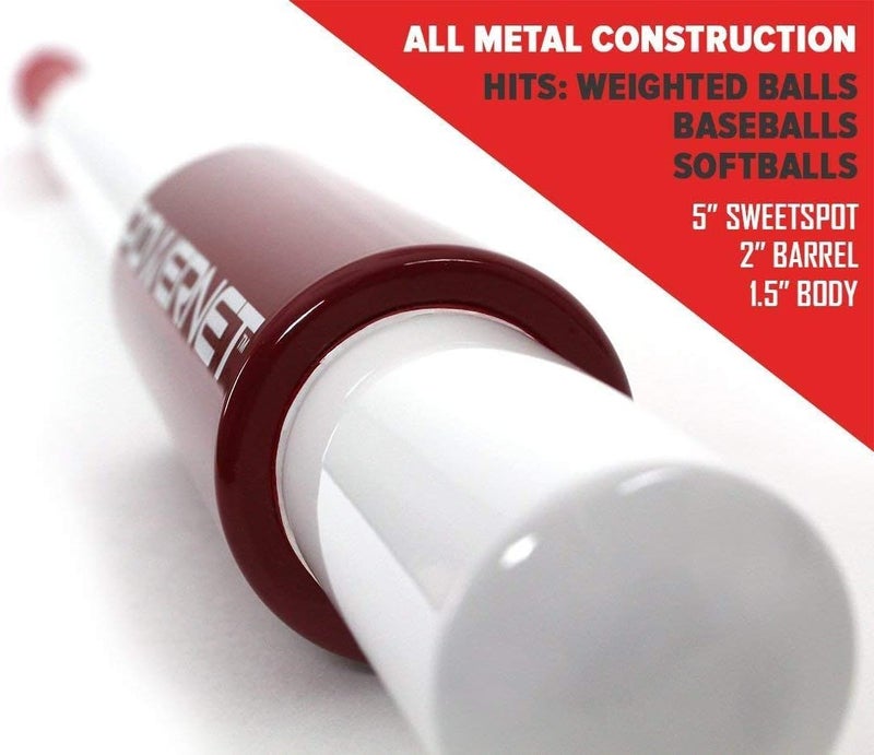 PowerNet Sweet Spot Training Bat + 3.2" Progressive Weighted Softball Training Balls for Hitting & Pitching, 9 Pack Weighted Balls & Weighted Bat, Improve Hand-Eye Coordination & Power - Image 3