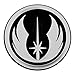 EvolveFISH SW Jedi Order Logo Plastic Auto Emblem Silver3 x 3 - Image 2