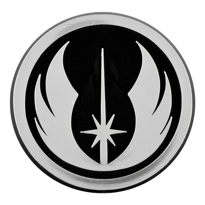 EvolveFISH SW Jedi Order Logo Plastic Auto Emblem Silver3 x 3 - Image 3
