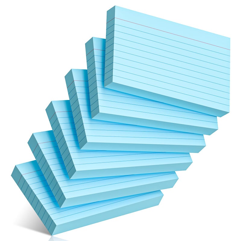 Nichela 300 Count Index Cards 3 x 5 Inch Ruled Blue Index Cards, Flash Cards College Ruled for School, College, Office and Home Organization, Durable Study To Do List Note Cards with Ruled Lines - Image 1