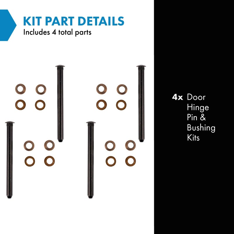 TRQ Door Hinge Pin & Bushings 4 Kits for GM New - Image 2
