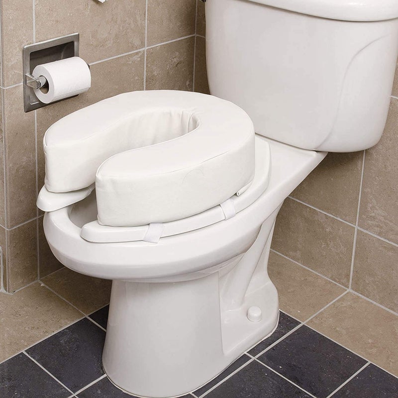 DMI Briggs Healthcare Vinyl Cushion Toilet Seat, 4"  - Image 4