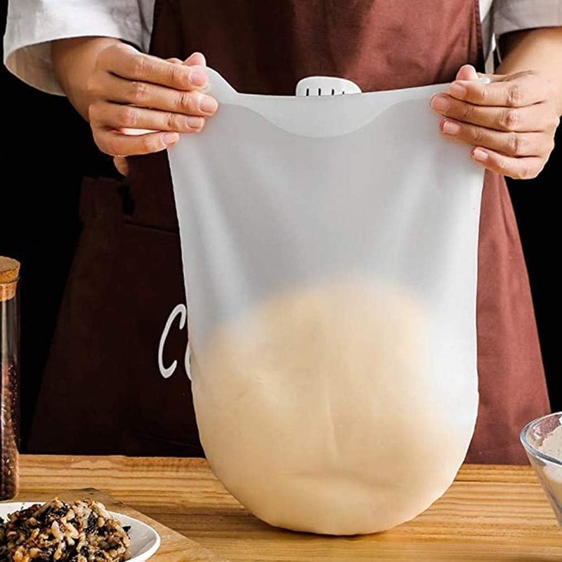 SIMESTICH SIMESTICH 1 Pcs Silicone Hair Bag Flour Mixing Bag Flour Mixer Bag kneading Dough Bag Kitchen Preservation Bag Cookie Dough Bread Baking pan Kitchen Supplies Biscuit Pastry White  - Image 1