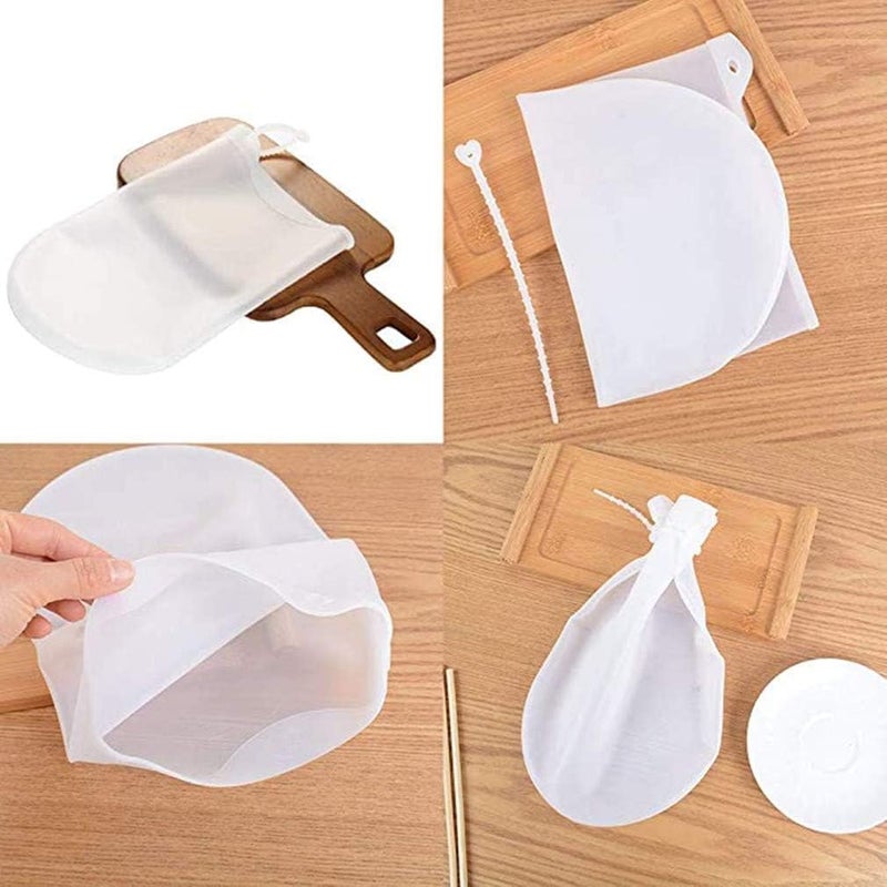 SIMESTICH SIMESTICH 1 Pcs Silicone Hair Bag Flour Mixing Bag Flour Mixer Bag kneading Dough Bag Kitchen Preservation Bag Cookie Dough Bread Baking pan Kitchen Supplies Biscuit Pastry White  - Image 4