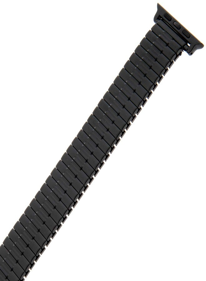 Gilden Extra Long Expansion Wide Stainless Steel Metal Watch Band 552W-SMART, fits Apple Apple Watch (Black, Fits 42, 44, 45mm) - Image 2