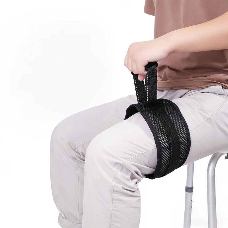 حزام رفع الفخذ السميك، حزام رفع الساق، حزام مساعد للسحب، أداة نقل القدم، حلقة رفع الركبة مع مقبض، جهاز تدريب حركة الساق للمرضى لكبار السن وذوي الاحتياجات الخاصة. - Image 1