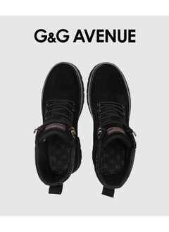 G&G AVENUE Mens Boots Casual Men Martin Boots Casual Handmade Winter Leather Shoes Men Outdoor Ankle Boots Martin Boots  - Image 3