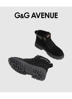 G&G AVENUE Mens Boots Casual Men Martin Boots Casual Handmade Winter Leather Shoes Men Outdoor Ankle Boots Martin Boots  - Image 4