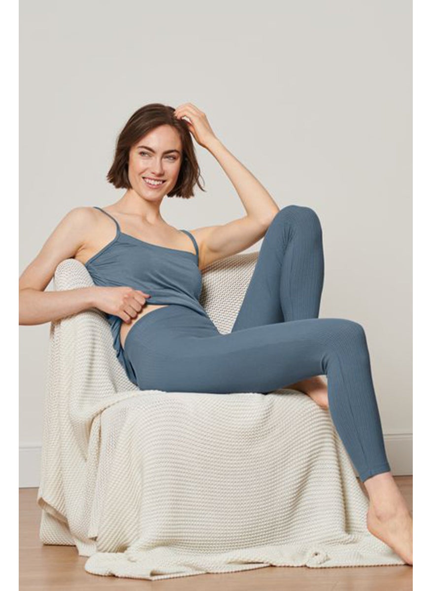 Tchibo Women Ribbed Pull On Leggings, Grey  - Image 1