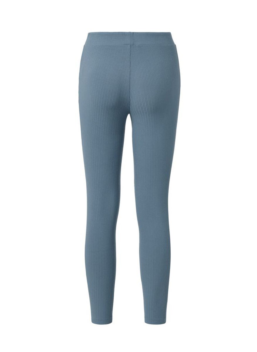 Tchibo Women Ribbed Pull On Leggings, Grey  - Image 3