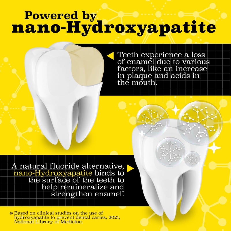 Twice Nano-Hydroxyapatite Toothpaste, Fluoride-Free - Helps Remineralize Teeth, Freshens Breath & Activated Charcoal for Teeth Whitening, ICY Mint - 3.4 oz, Pack of 3 - Image 4