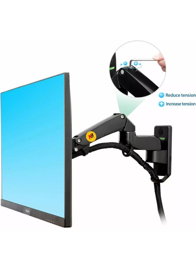 NB NORTH BAYOU F150 TV Monitor Wall Mount Bracket Full Motion Articulating Swivel for 17-35" Monitors (3 to 12 kg Load Capacity) Double Extension - Image 3
