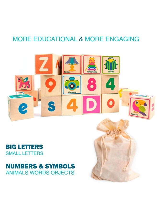 quokka Wooden Blocks For Toddlers 13 26 Abc Learning Baby Blocks For Kids 35 Year Olds Stacking Alphabet Wood Toys For 24 Yo Educational With Letters Numbers - Image 4
