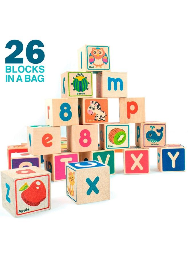 quokka Wooden Blocks For Toddlers 13 26 Abc Learning Baby Blocks For Kids 35 Year Olds Stacking Alphabet Wood Toys For 24 Yo Educational With Letters Numbers - Image 5