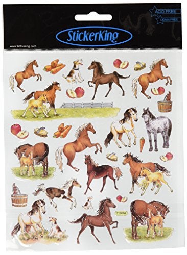Tattoo King MultiColored StickersHorses On Farm - Image 1