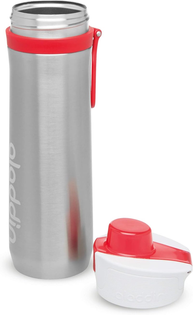 Aladdin Active Hydration Thermavac™ Stainless Steel Water Bottle 0.6L Red - Leakproof & Insulated - Image 4