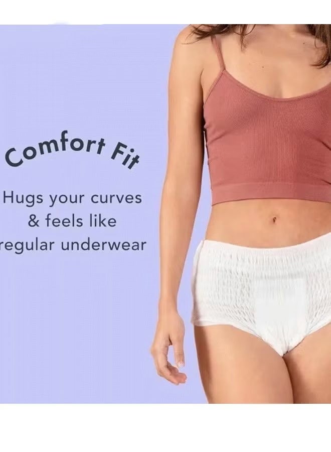Berma Baby سراويل حيض للاستخدام مرة واحدة، عبوة من 5 قطع XL سراويل حيض رفيعة للغاية وجيدة التهوية، مقاس كبير ناعمة وصديقة للبشرة - Image 4