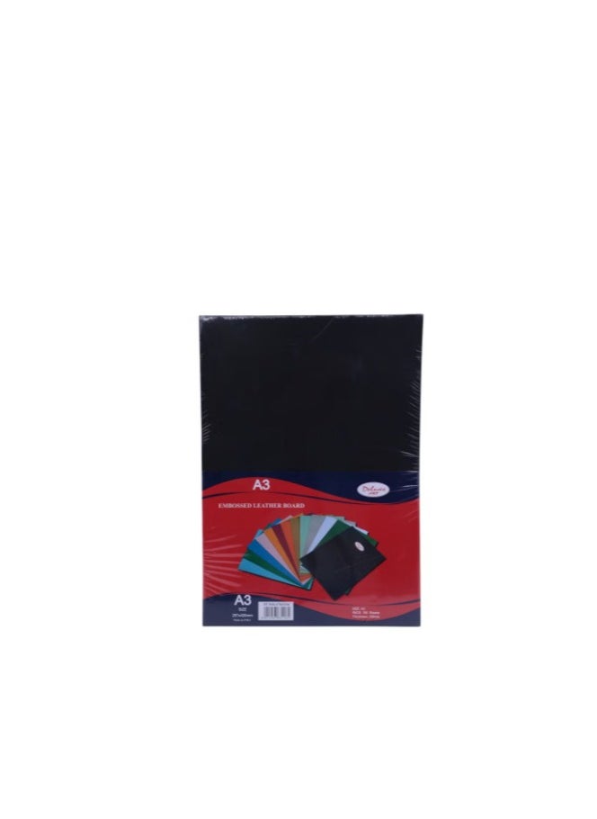 Deluxe Amt - DELUXE BINDING SHEET CARD BLACK A3 230GSM(100 SHEETS/PACK) - Image 1