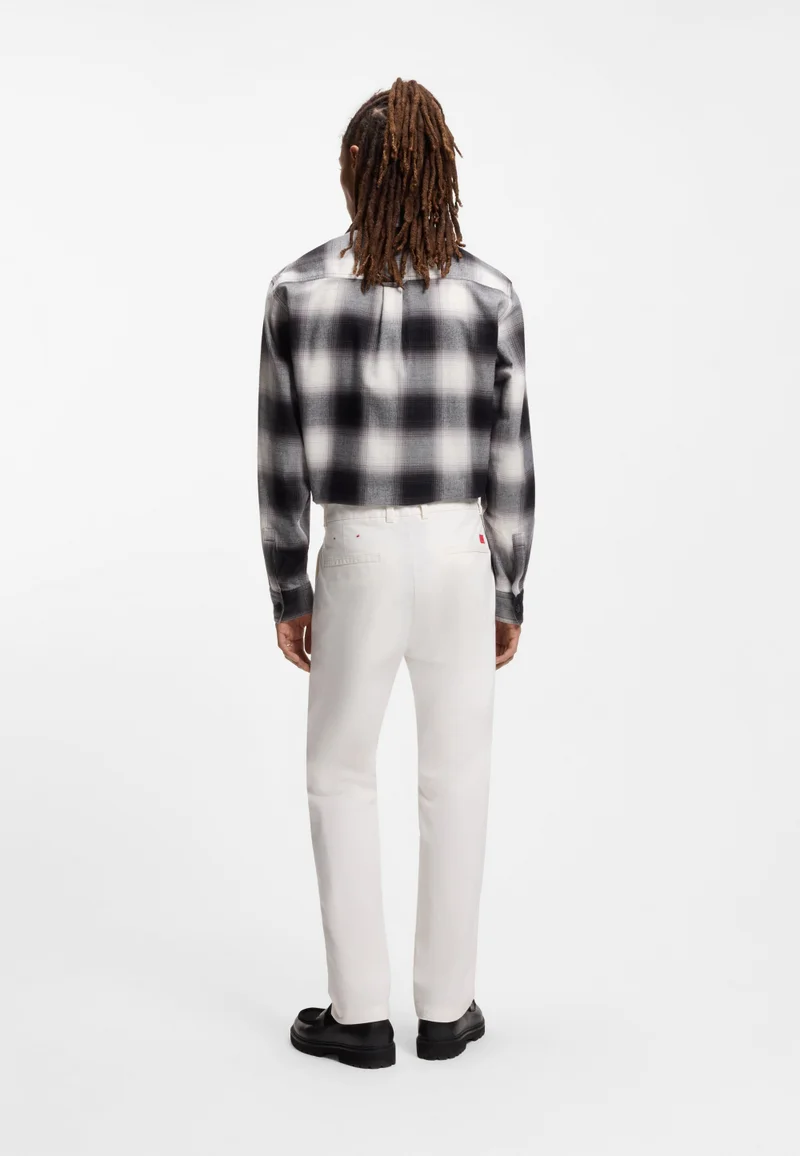 HUGO Slim-fit trousers in stretch-cotton gabardine