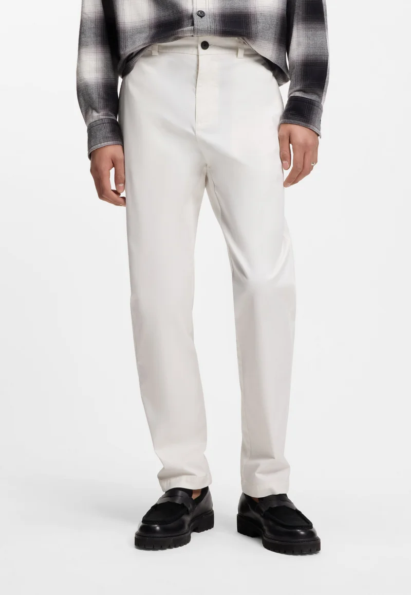 HUGO Slim-fit trousers in stretch-cotton gabardine