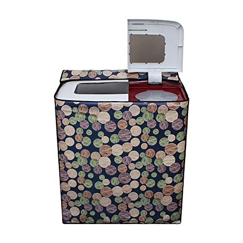 Lithara PVC Top Load Semi Automatic Washing Machine Cover for 7 Kg, 7.2 Kg, 7.5 Kg, 8 Kg | Size : 58.4 x 58.4 x 88.9 Cm | (Multicolor) - Image 1