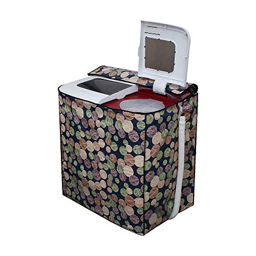 Lithara PVC Top Load Semi Automatic Washing Machine Cover for 7 Kg, 7.2 Kg, 7.5 Kg, 8 Kg | Size : 58.4 x 58.4 x 88.9 Cm | (Multicolor) - Image 2