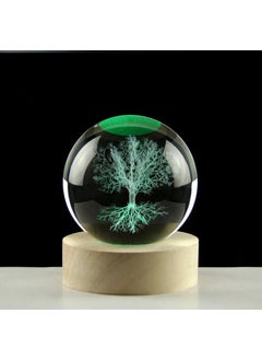 Hediye Sandalı Gift Boat Lucky Tree Design Wooden Base Illuminated Glass Globe  - Image 1