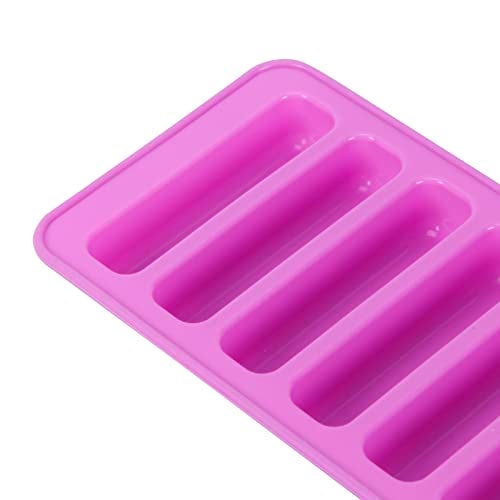 Minchsrin Silicone Ladyfingers mold Chocolate molds Non-Stick For Cookies Candy Crayon Candle Soap Ice Cube Tray Set of 2 (purple) - Image 3