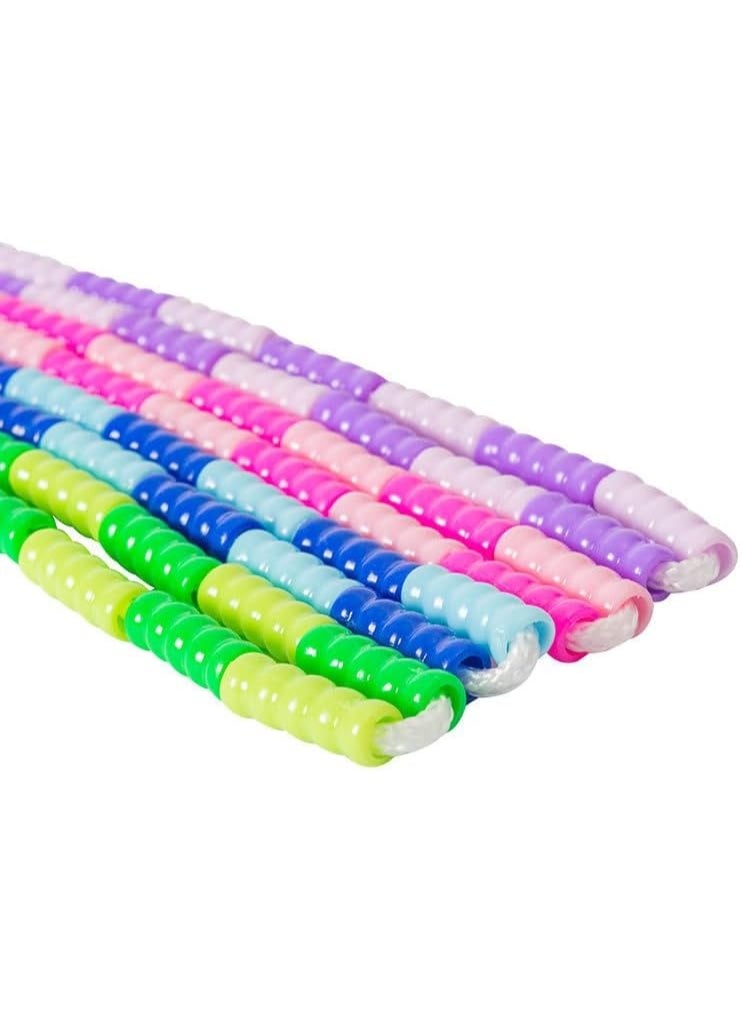 SportQ 230cm Colorful Beads Skipping Rope – Comfortable Non-Slip Handles, Durable Nylon Rope for Training and Fitness for Kids and Adults - Image 5