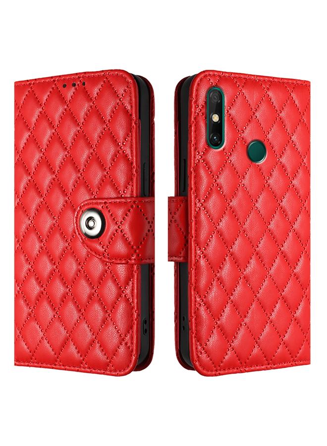 Zaboon Case For Huawei P smart 2021 Rhombic Texture Flip Leather Phone Case with Lanyard - Image 2