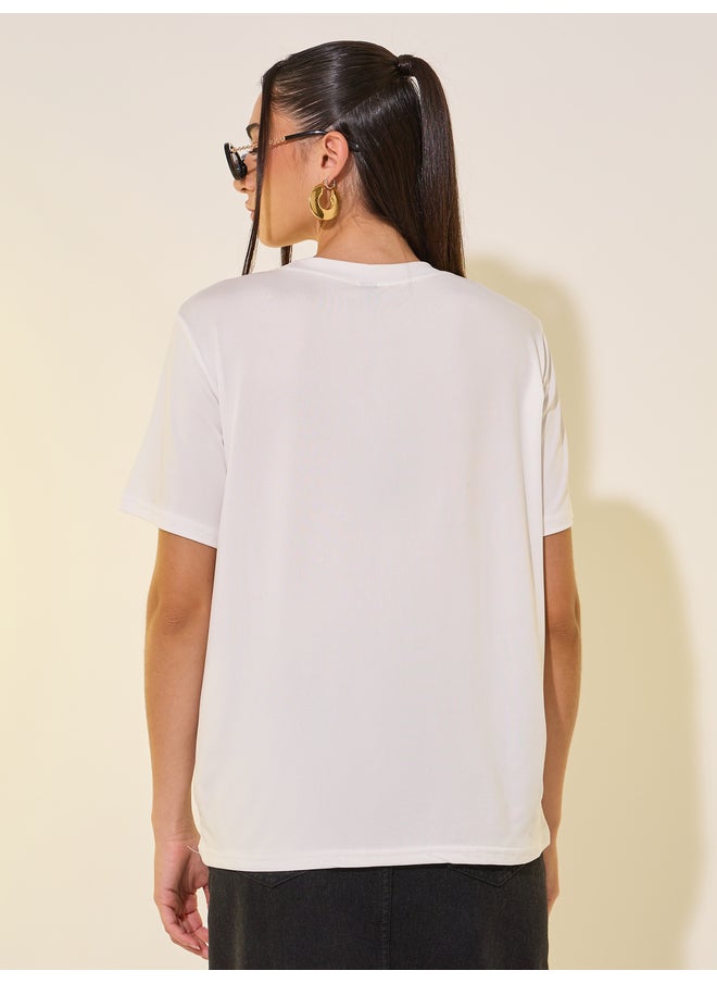 Take Two Take Two Round Neck Graphic Print T-Shirt  - Image 4