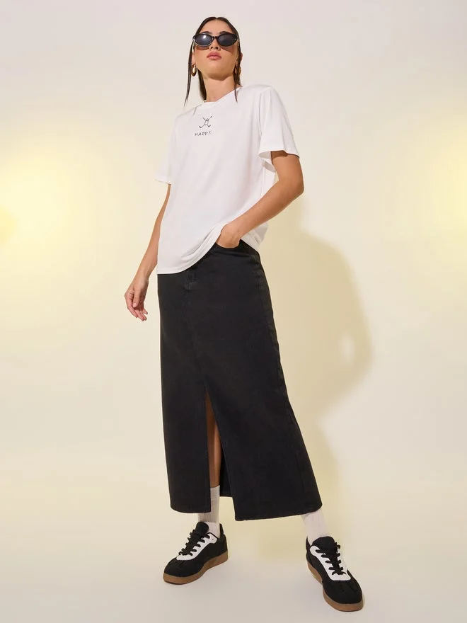 تايك تو تيشيرت بطباعة جرافيك بياقة دائرية