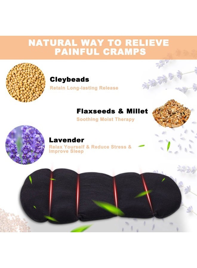 Rienkaco Microwave Heating Pad for Cramps Pain Relief, 16 * 12'' Moist Microwavable Period Menstrual Heating Pads for Cramps, Back, Neck Shoulder and Knee, Cute Stuffed Animal Heating Pad - Grey Cat - Image 4