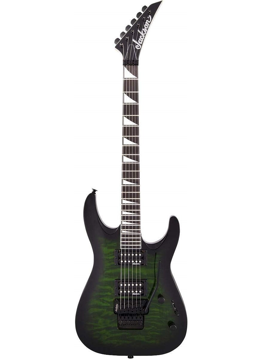 Jackson - Jackson JS Series Dinky Arch Top JS32Q DKA 6String Electric Guitar with Dual Jackson HighOutput Humbucking Pickups RightHanded Transparent Green Burst - Image 1