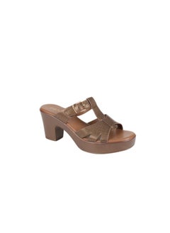 Michelle Morgan 092-2888 Michelle Morgan Ladies Block Heel Sandals 314RJ852 Coffee  - Image 2
