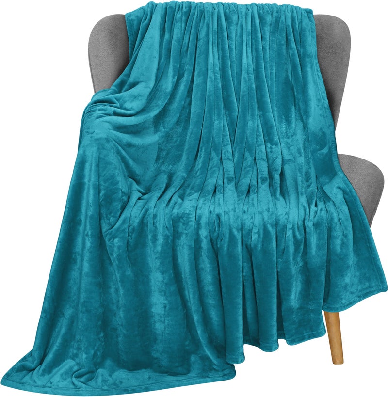 Utopia Bedding Fleece Blanket Throw Size Turquoise 300GSM Luxury Anti-Static Fuzzy Soft Microfiber Blanket for Couch, Sofa and Bed (60x50 Inch) - Image 1