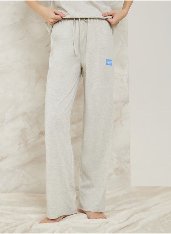 Styli - Drop Shoulder Patch Detail T-Shirt & Pyjama Set - Image 1